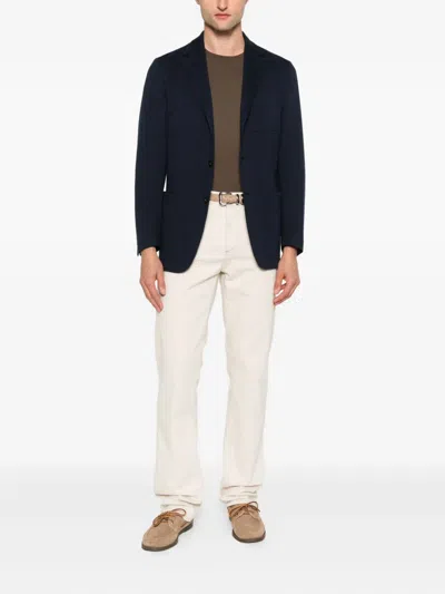 Canali Patch-pocket Two-button Blazer In Blue