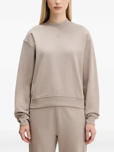 Hugo Boss Logo-detail Sweatshirt In Neutral