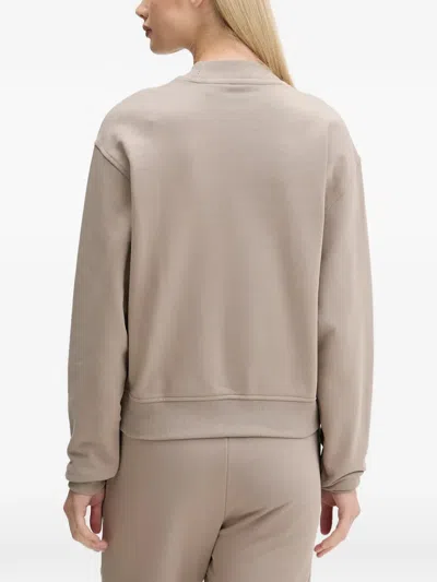 Hugo Boss Logo-detail Sweatshirt In Neutral