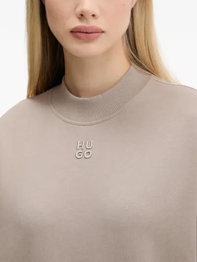 Hugo Boss Logo-detail Sweatshirt In Neutral