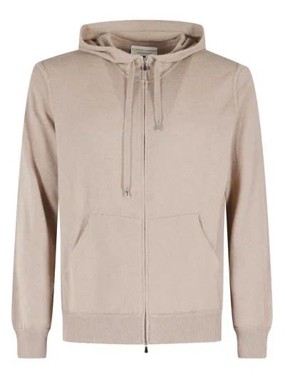 Filippo De Laurentiis Zip Hoodie In Brown