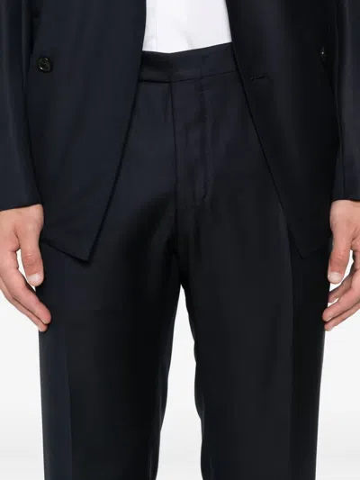 Canali Double-breasted Suit In Blue