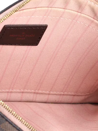 Pre-owned Louis Vuitton Neverfull Pochette Damier Large Pouch In Brown