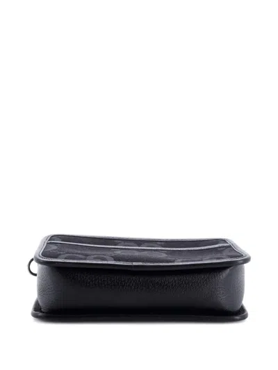 Pre-owned Gucci Camera Bag Jumbo Gg Canvas Mini Crossbody Bag In Black