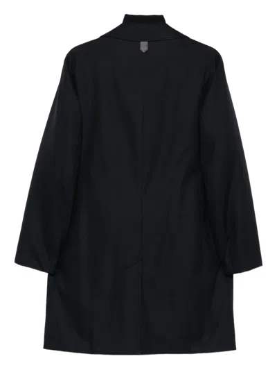 Canali Single-breasted Coat In Blue