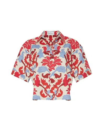 Cara Cara Calvia Floral Shirt In Red