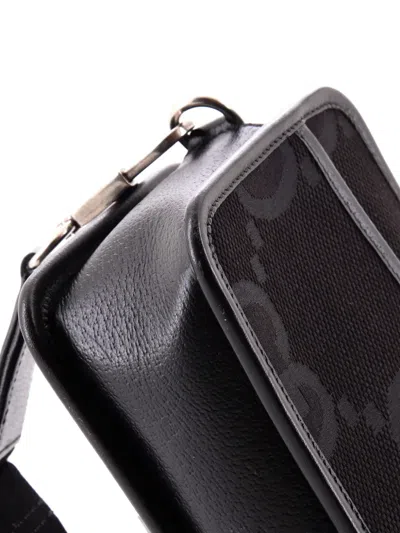 Pre-owned Gucci Camera Bag Jumbo Gg Canvas Mini Crossbody Bag In Black