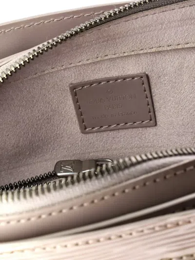 Pre-owned Louis Vuitton Pont Neuf Handbag Epi Leather Pm Satchel In Gray