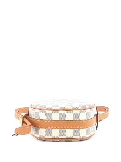 Pre-owned Louis Vuitton Boite Chapeau Souple Bag Damier Pm Crossbody Bag In White
