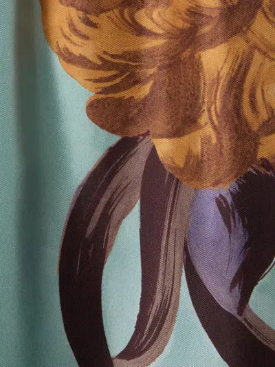 La Doublej Floral Palazzo Trousers In Animal Print