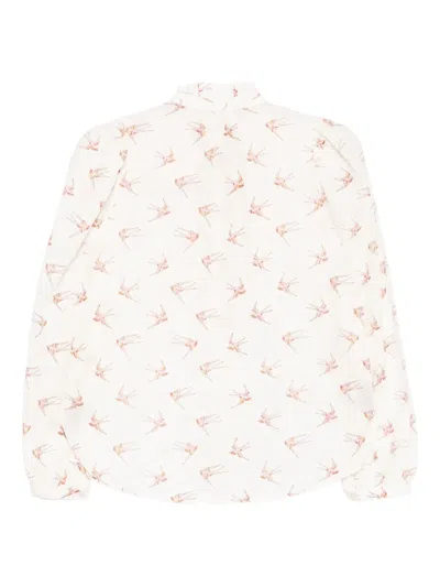 Alix Of Bohemia Bird-print Blouses In White
