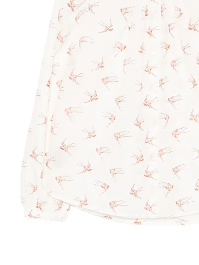 Alix Of Bohemia Bird-print Blouses In White