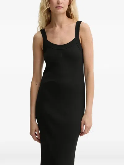 By Malene Birger Lio Square-neck Maxi Dress In Black