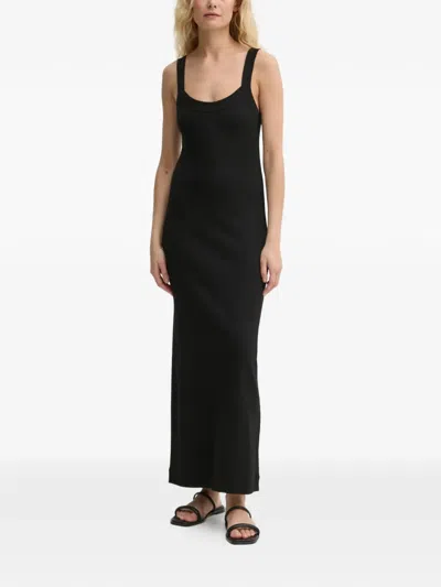 By Malene Birger Lio Square-neck Maxi Dress In Black