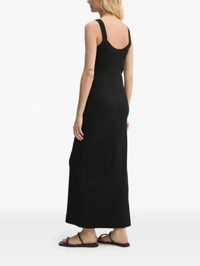 By Malene Birger Lio Square-neck Maxi Dress In Black