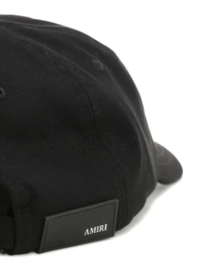 Amiri Logo Embroidered Curved Peak Hat In Black