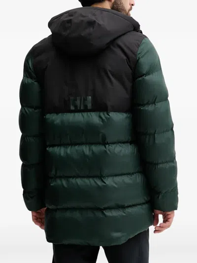 Helly Hansen Hooded Puffer Jacket In Green