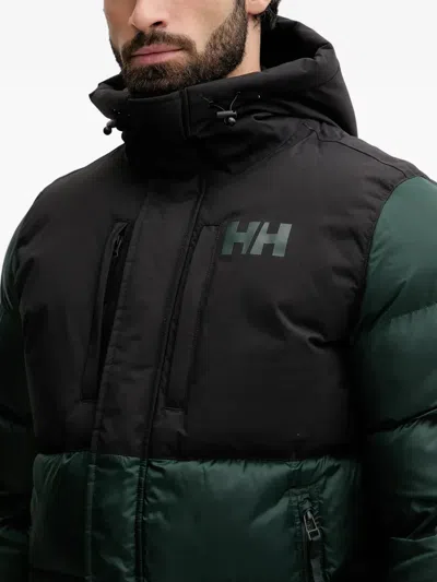 Helly Hansen Hooded Puffer Jacket In Green