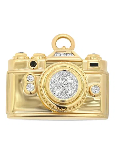 Sara Weinstock 18k Yellow Gold Papua Camera-shape Diamond Charm In Gold