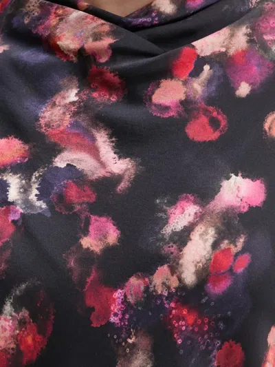 A.l.c Georgia Abstract-print Silk Top In Black