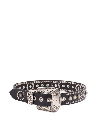 Golden Goose Women Leather Belt In Black