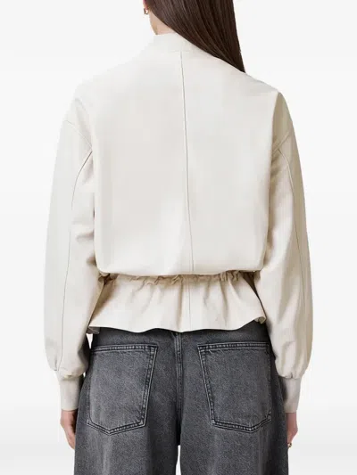 Allsaints Sofi Drawstring Long-sleeve Jacket In Neutral