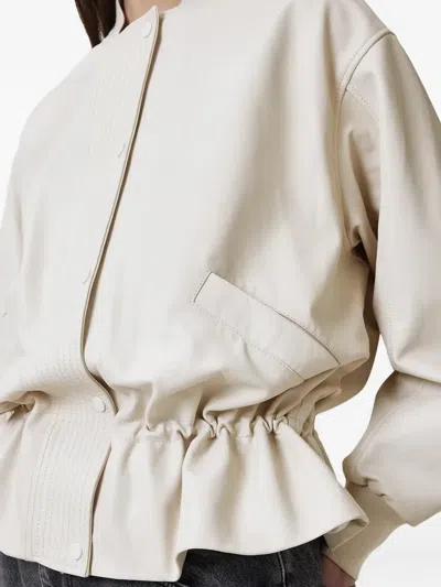 Allsaints Sofi Drawstring Long-sleeve Jacket In Neutral