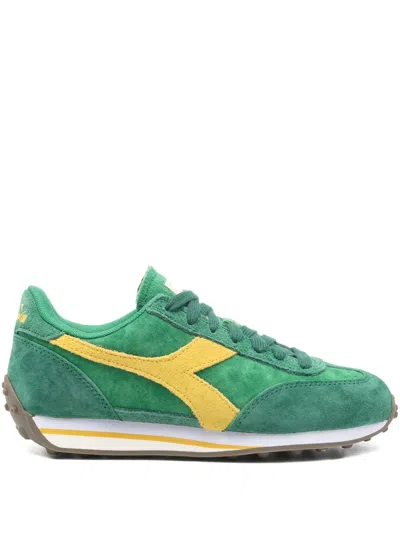 Diadora Rally Lace-up Suede Sneakers In Green