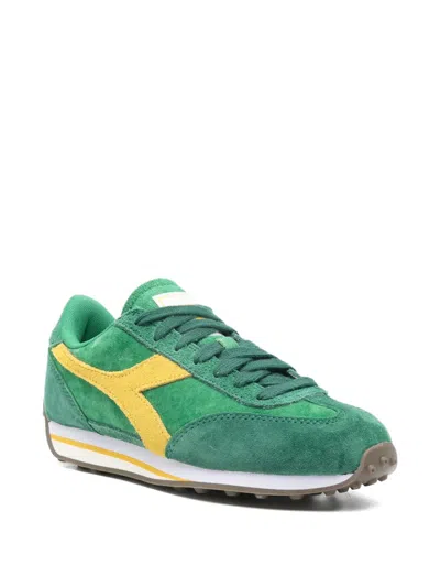 Diadora Rally Lace-up Suede Sneakers In Green