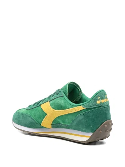 Diadora Rally Lace-up Suede Sneakers In Green