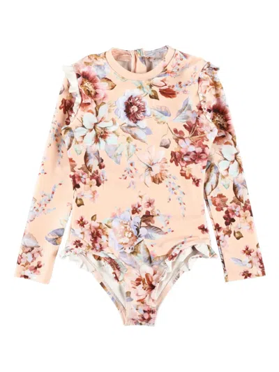 Zimmermann Swimsuit Long Sleeves In Multi