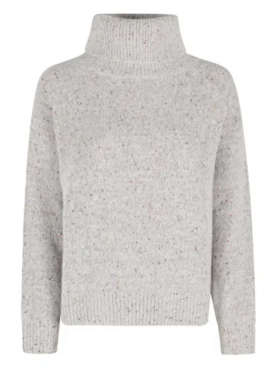 Gran Sasso Roll-neck Sweater In Animal Print