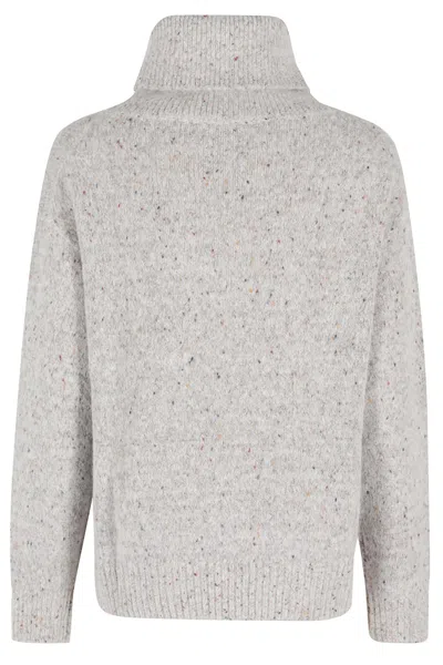 Gran Sasso Roll-neck Sweater In Animal Print