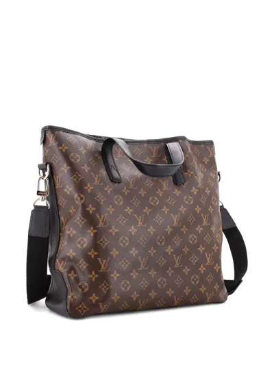 Pre-owned Louis Vuitton Davis Handbag Macassar Monogram Canvas Tote Bag In Black