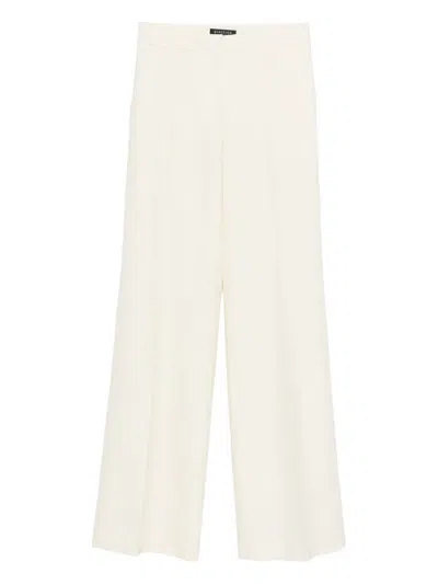 Gianluca Capannolo Pleated Zipper Casual Pants In White