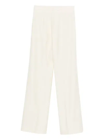 Gianluca Capannolo Pleated Zipper Casual Pants In White