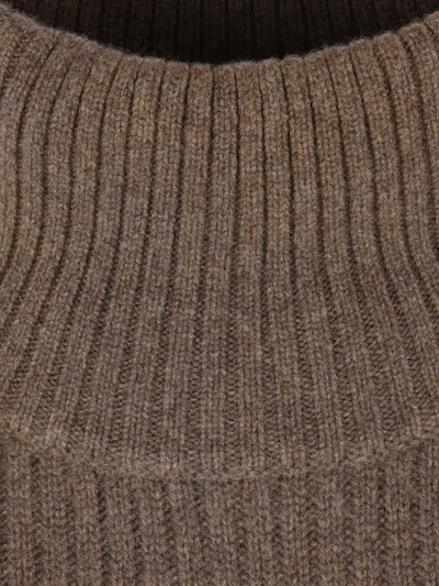 Le Kasha Ribbed Roll-neck Sweater In Brown