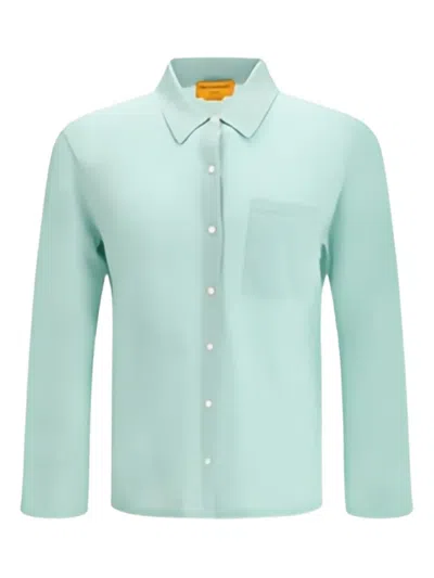 Guest In Residence Buttoned Chest-pocket Shirt In Blue