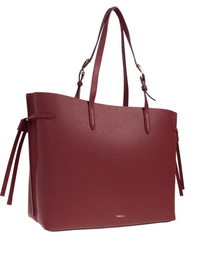 Furla Tie-detail Tote Bag In Orange