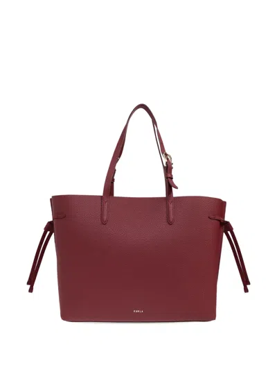 Furla Tie-detail Tote Bag In Orange