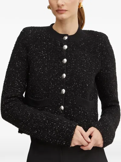Patrizia Pepe Button Pocket Top In Black