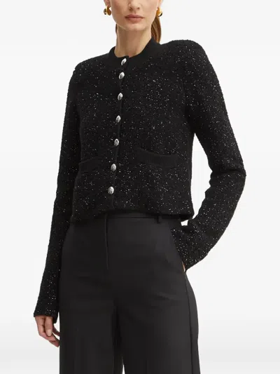 Patrizia Pepe Button Pocket Top In Black