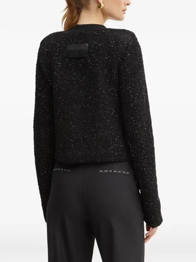 Patrizia Pepe Button Pocket Top In Black