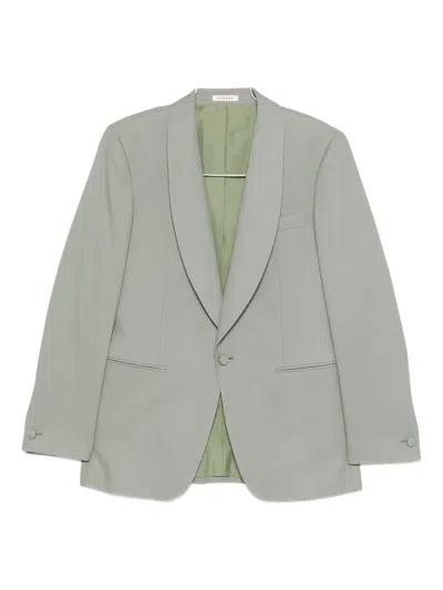Fursac Shawl-lapel Blazer In Green