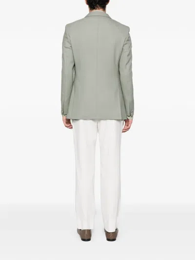 Fursac Shawl-lapel Blazer In Green