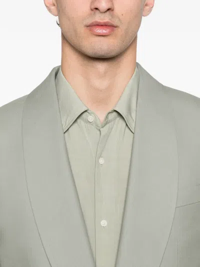 Fursac Shawl-lapel Blazer In Green