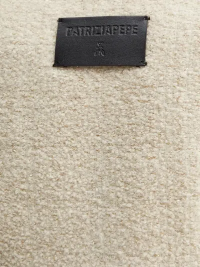 Patrizia Pepe Bouclé Cardigan In Neutral