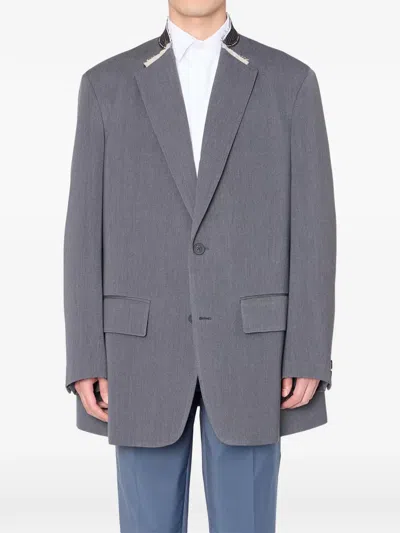 Kolor Notched Lapel Jacket In Gray