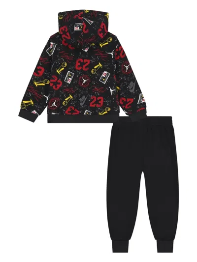 Jordan Baby Boys Street Champ Pull-on Hoodie And Joggers, 2-piece Set In Black