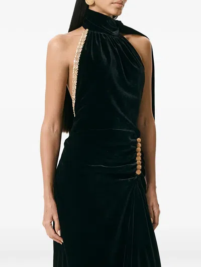 V:pm Atelier Bex Embellished Maxi Dress In Black